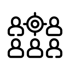 target audience line icon