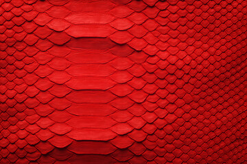 natural snake skin texture, red reptile leather as background