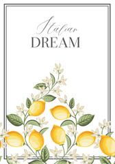 Italian Lemon Poster. Citrus Wall Art. - 756930421