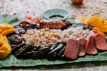 Boodle Seafood on Table