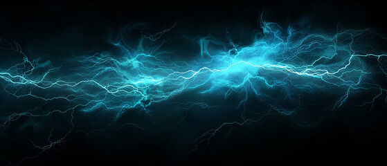 Electric blue-green lightning bolt