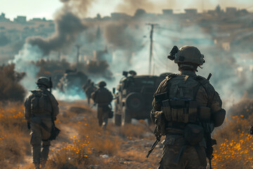 Naklejka premium Israeli soldiers 