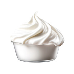 Sour_Cream on transparent background, clipping path, png 