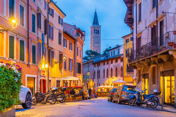 Verona city downtown skyline, cityscape of Italy - 756933497