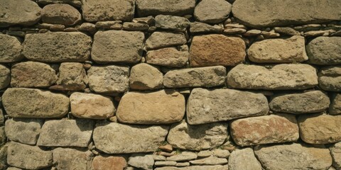 Close-up of old stone wall during sunny day