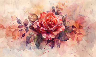 rose flower background-generative aI
