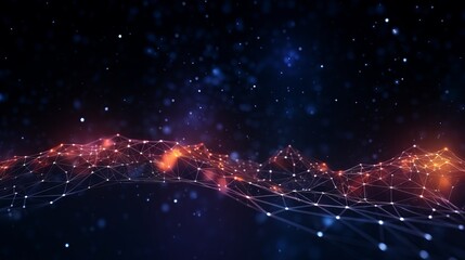 Dynamic 3D rendering of abstract particles forming a futuristic plexus network, representing big data in a visually engaging manner.
