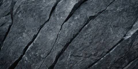 Grey rock texture background. dark grey rough mountain surface with cracks. textured white black stone background with space for design