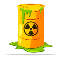 Hazardous waste barrel vector isolated illustration - 756938284