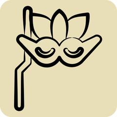 Icon Mask. related to Theatre Gradient symbol. hand drawn style. simple design editable. simple illustration