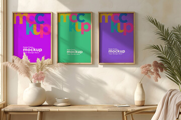 Poster Frame Mockup with Decorative item
Poster Frame Mockup with a vases
Frame Mockup with a vases on the table
