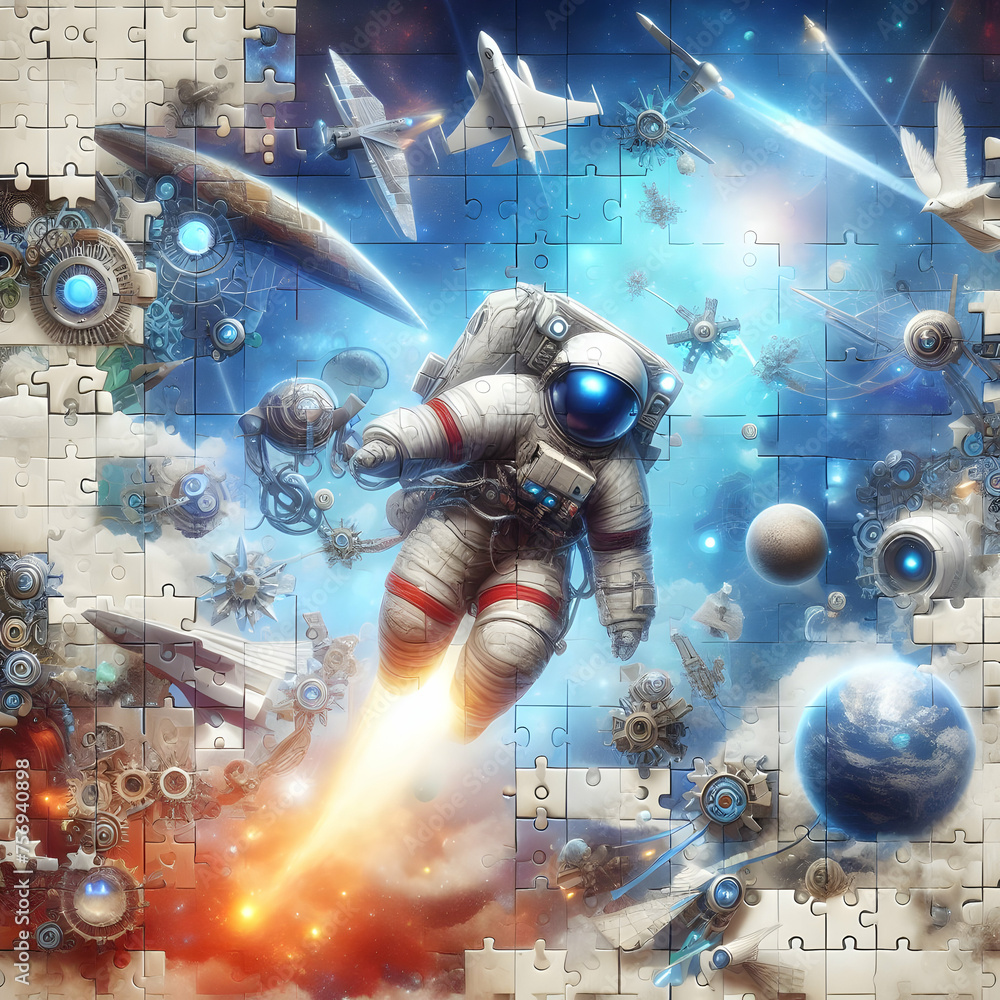 Poster hyper realistic space age cryptography concept cryptographic puzzles with a space exploration theme 