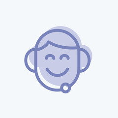 Icon Support. suitable for Feedback symbol. two tone style. simple design editable. design template vector. simple symbol illustration