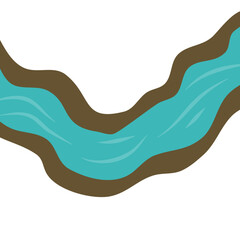 View of the flowing river vector