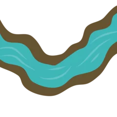  View of the flowing river vector © Ibnu