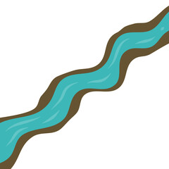 View of the flowing river vector