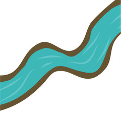 View of the flowing river vector