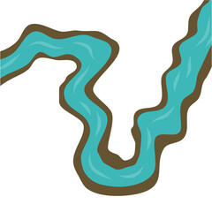 View of the flowing river vector