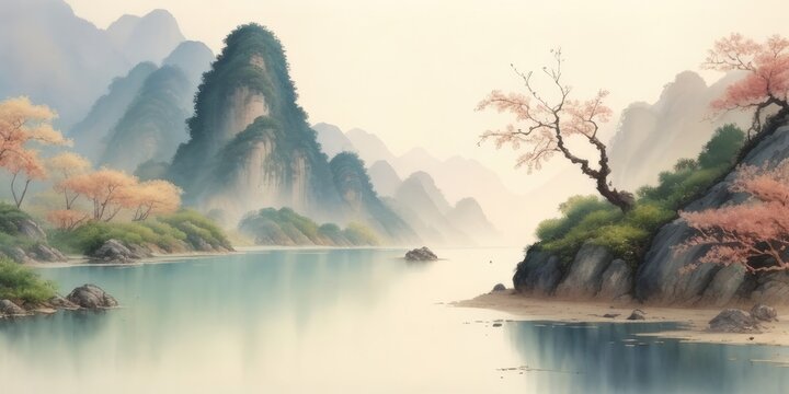 Painting of Chinese landscape