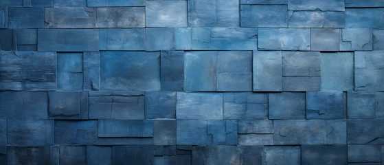 Deurstickers Blue textured concrete .. © Mishi