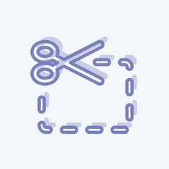 Icon Coupon. suitable for Business symbol. two tone style. simple design editable. design template vector. simple symbol illustration