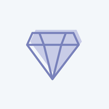 Icon Diamond. suitable for Business symbol. two tone style. simple design editable. design template vector. simple symbol illustration