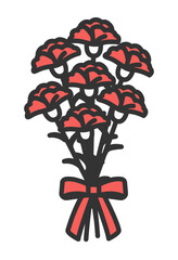 カーネーションのイラスト素材