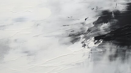 Obraz premium Abstract black and white hand-painted canvas with intricate textures, ideal for wallpaper or artistic backgrounds.