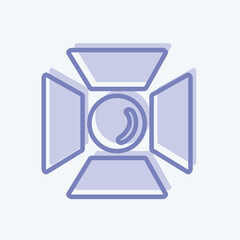 Icon Studio Light. suitable for Art symbol. two tone style. simple design editable. design template vector. simple illustration