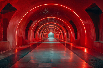 light in the tunnel - obrazy, fototapety, plakaty