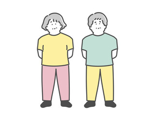 Fototapeta premium 男女の高齢者イラスト