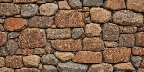 Fototapeta premium Natural stone granite wall. Seamless texture. Perfect tiled on all sides.