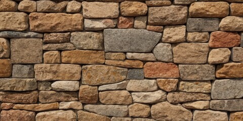 Fototapeta premium Natural stone granite wall. Seamless texture. Perfect tiled on all sides.