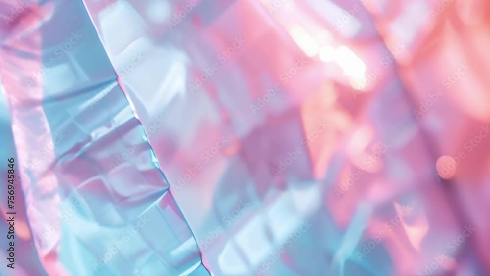 Poster a closeup of a thin film made of programmable matter showcasing its flexibility and ability to confo