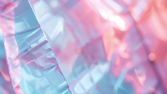 A closeup of a thin film made of programmable matter showcasing its flexibility and ability to conform to different shapes and surfaces.