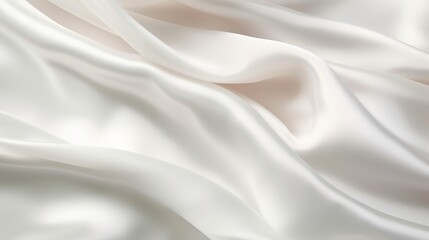 Delicately smooth white silk or satin, exuding luxury and ideal as a backdrop for weddings or luxurious design themes.