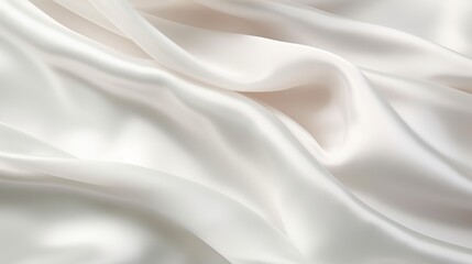 Obraz premium Delicately smooth white silk or satin, exuding luxury and ideal as a backdrop for weddings or luxurious design themes.