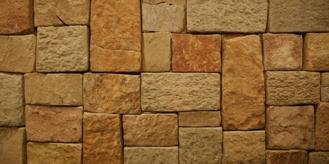 Fototapeta premium Polished wall. Rectangular, Textured Background formed from Natural Stone blocks
