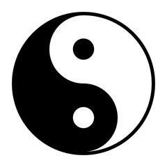 yin yang symbol on white. Ying yang is a symbol of harmony and balance