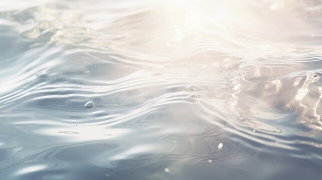 Soft-focus, desaturated water surface texture featuring gentle splashes and bubbles, offering a trendy abstract nature background.