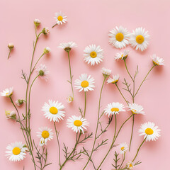 Serene Springtime in Minimalist Daisy Design