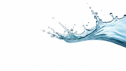 Water splashes isolated individually against a white background.