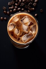 Cold Brew Iced Coffee In A Clear Cup On A White Background