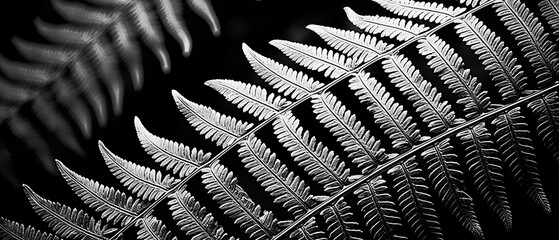 BW Fern. Natural textures and patterns of the most anc