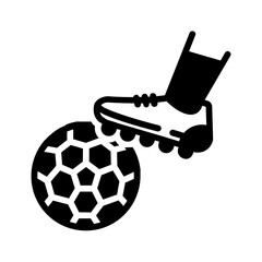 Vector solid black icon for Soccer