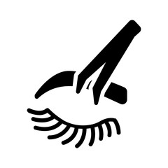 Vector solid black icon for Volume tweezers