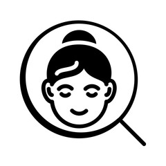 Vector solid black icon for Dermatology