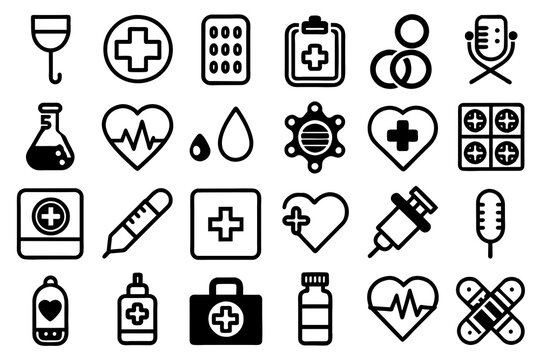 set of medical icons
