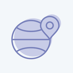 Icon Global Logistics. suitable for education symbol. two tone style. simple design editable. design template vector. simple illustration