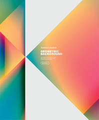 Gradient triangles vector abstract background